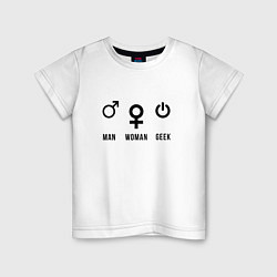 Детская футболка MAN WOMAN GEEK