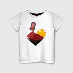 Детская футболка Вулкан в горах