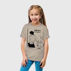 Футболка хлопковая детская Акутами Геге Магическая Битва, цвет: миндальный — фото 2