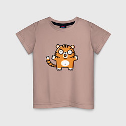 Детская футболка Испуганный тигренок