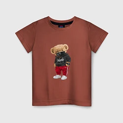Детская футболка Крутой медвежонок в спортивках