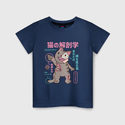 Детская футболка Анатомия кота в японском стиле