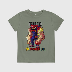Футболка хлопковая детская Big Mario, цвет: авокадо