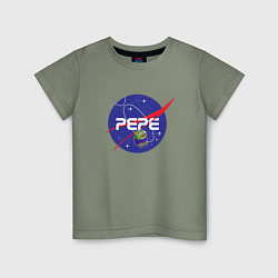 Футболка хлопковая детская Pepe Pepe space Nasa, цвет: авокадо