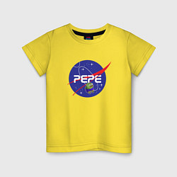 Футболка хлопковая детская Pepe Pepe space Nasa, цвет: желтый