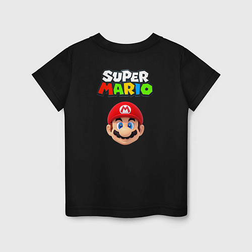 Детская футболка MarioHead / Черный – фото 2