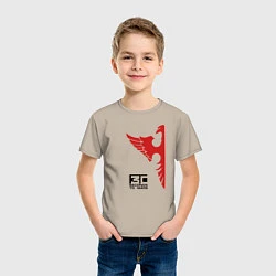 Футболка хлопковая детская 30 Seconds to Mars красный орел, цвет: миндальный — фото 2