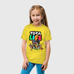 Футболка хлопковая детская Toca Life, цвет: желтый — фото 2