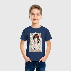 Футболка хлопковая детская Princеss mononoke, цвет: тёмно-синий — фото 2