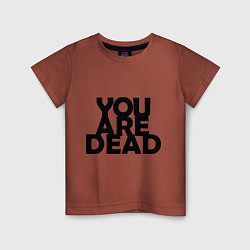 Футболка хлопковая детская DayZ: You are Dead, цвет: кирпичный