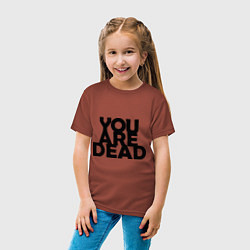 Футболка хлопковая детская DayZ: You are Dead, цвет: кирпичный — фото 2