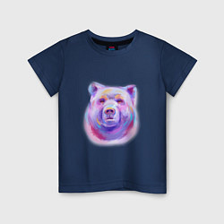 Детская футболка Неоновый медведь