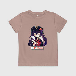 Детская футболка Ху Тао воздушный поцелуй Геншин импакт