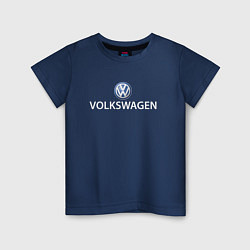 Футболка хлопковая детская VOLKSWAGEN LOGO, цвет: тёмно-синий