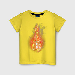 Детская футболка Burning guitar