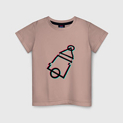 Футболка хлопковая детская Logo Squid Game, цвет: пыльно-розовый