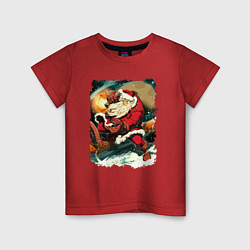 Детская футболка Дед Мороз спешит с подарками