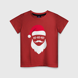 Детская футболка Санта ХО-ХО-ХО арт