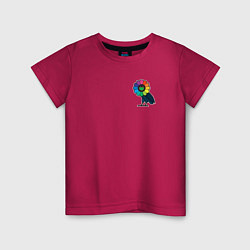 Футболка хлопковая детская Murakami X Drakes OVO, цвет: маджента