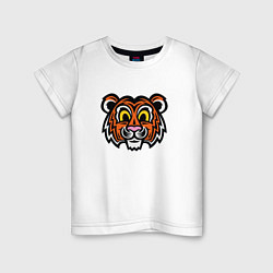 Детская футболка Голова забавного тигра