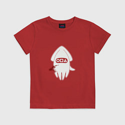 Футболка хлопковая детская Bloody Squid, цвет: красный