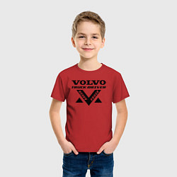 Футболка хлопковая детская Volvo Дальнобойщик, цвет: красный — фото 2