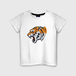Детская футболка Голова разъяренного тигра