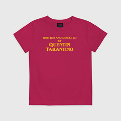 Футболка хлопковая детская Directed by Quentin Tarantino, цвет: маджента