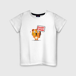 Детская футболка Тигр с табличкой Год тигра 2022