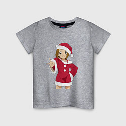 Детская футболка Анимешная девочка Санта