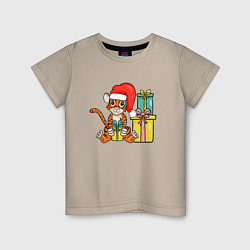 Детская футболка Тигренок с кучей подарков