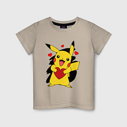 Детская футболка ПИКАЧУ И СЕРДЕЧКО POKENON PIKACHU LOVE