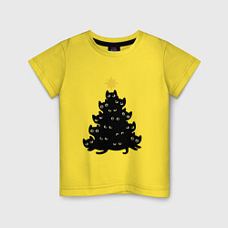 Детская футболка Кото - ёлка новый год