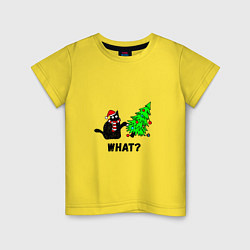 Детская футболка Кот роняет елку