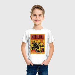 Футболка хлопковая детская Metallica - Iowa speedway playbill, цвет: белый — фото 2