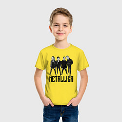 Футболка хлопковая детская Metallica - cool guys!, цвет: желтый — фото 2