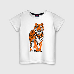 Детская футболка Тигр в джунглях