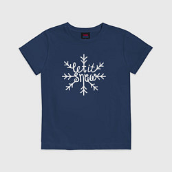 Детская футболка Snowflake Let it snow