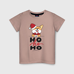 Детская футболка Corgi Ho ho Ho