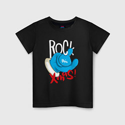 Детская футболка Blue mittens Rock this xmas