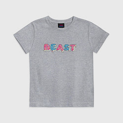 Футболка хлопковая детская Mr Beast - Art 1, цвет: меланж