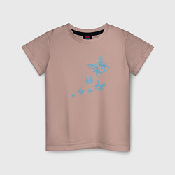 Детская футболка Неоновые бабочки Cotton Theme