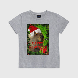 Детская футболка Капибара happy new year capybara новый год