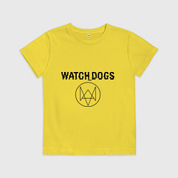Футболка хлопковая детская Watch Dogs, цвет: желтый