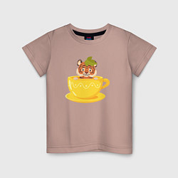 Детская футболка Тигренок в чашке чая