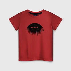 Детская футболка Black - Санта с оленями