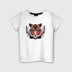 Детская футболка Рыжий тигр в траве