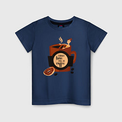 Детская футболка Девушка в чашке кофе