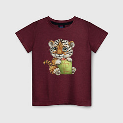 Детская футболка Новогодний милашка тигрёнок