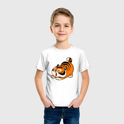 Футболка хлопковая детская Милый тигренок cute tiger, цвет: белый — фото 2